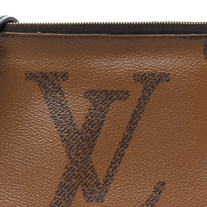 Reverse Monogram Giant Double Zip Pochette