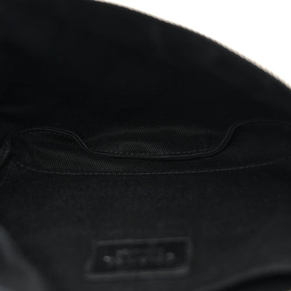 Grained Calfskin Quilted Waist Belt Bag Black