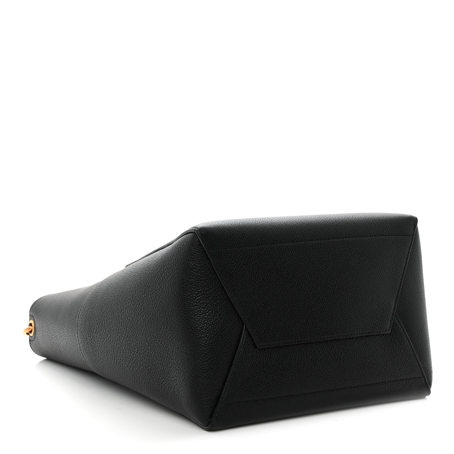 Soft Grained Calfskin Sangle Bucket Bag Black
