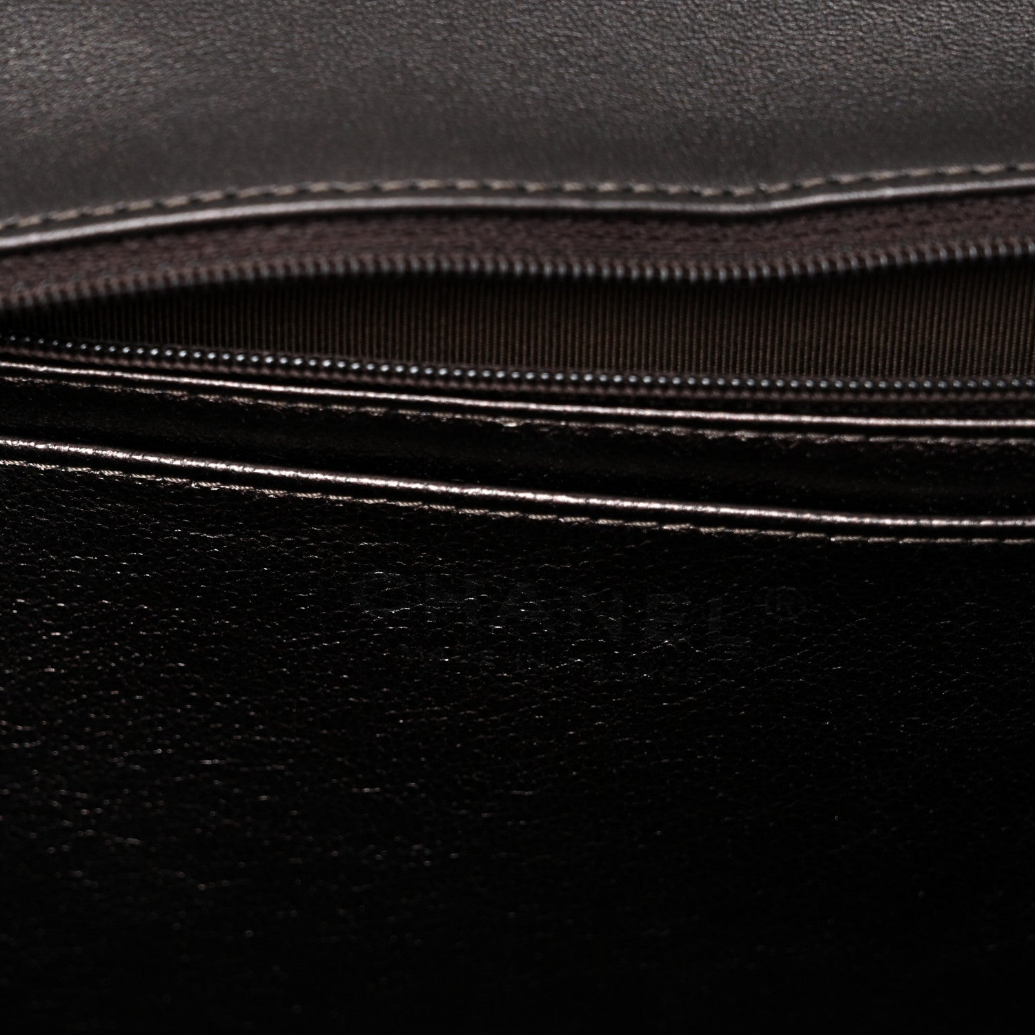 Lambskin Quilted Jumbo Single Flap  Dark Grey