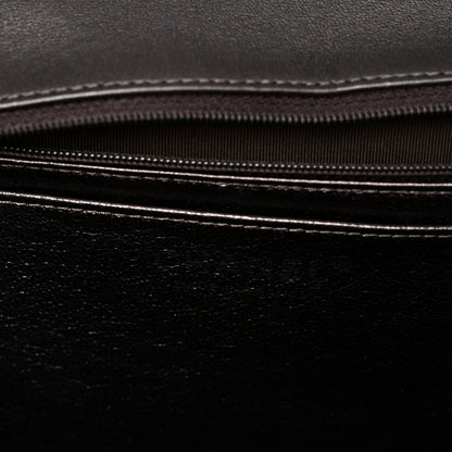 Lambskin Quilted Jumbo Single Flap  Dark Grey