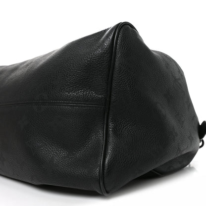 Calfskin Monogram Speedy P9 Bandouliere 40 Ultra Black