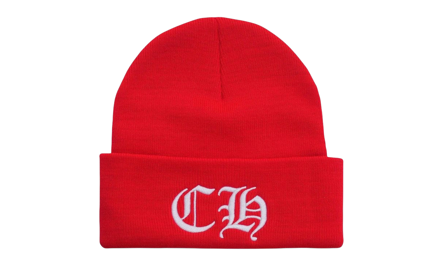 Embroidered CH Logo Beanie "Red White" CHRM1126