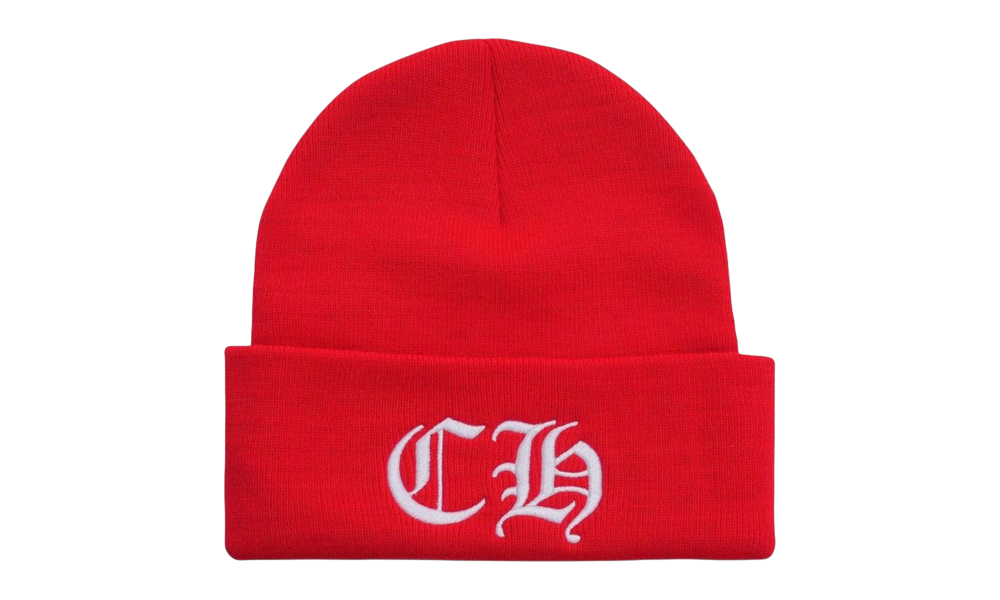 Embroidered CH Logo Beanie "Red White" CHRM1126
