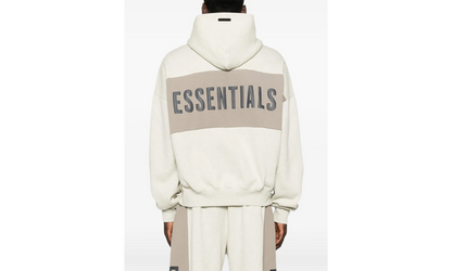 Essentials Cropped Relaxed Panelled Hoodie "Seal Vanilla Heather / Seal" RW00283 0134