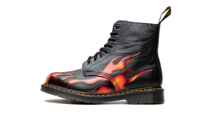 1460 Pascal Flame Arcadia Rub Off Leather Boots "Black / Red / Yellow" 41517001