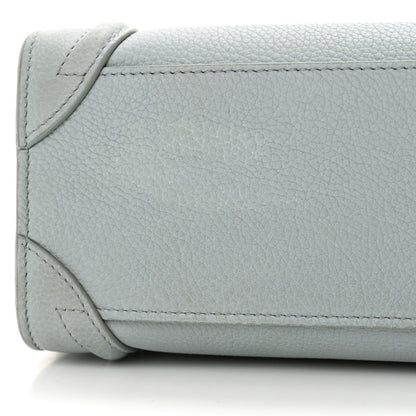 Drummed Calfskin Nano Luggage Almond