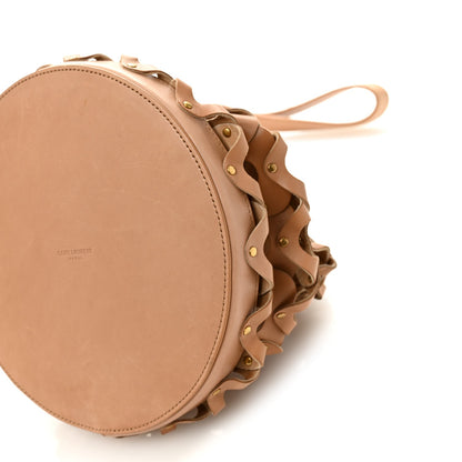 Vegetable Tanned Calfskin Studded Seau Coeur Bucket Bag Vintage Brown