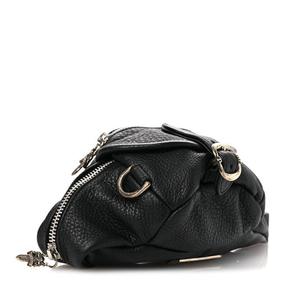 Grained Calfskin Mini Snat Pack Gunslinger Waist Bag Black