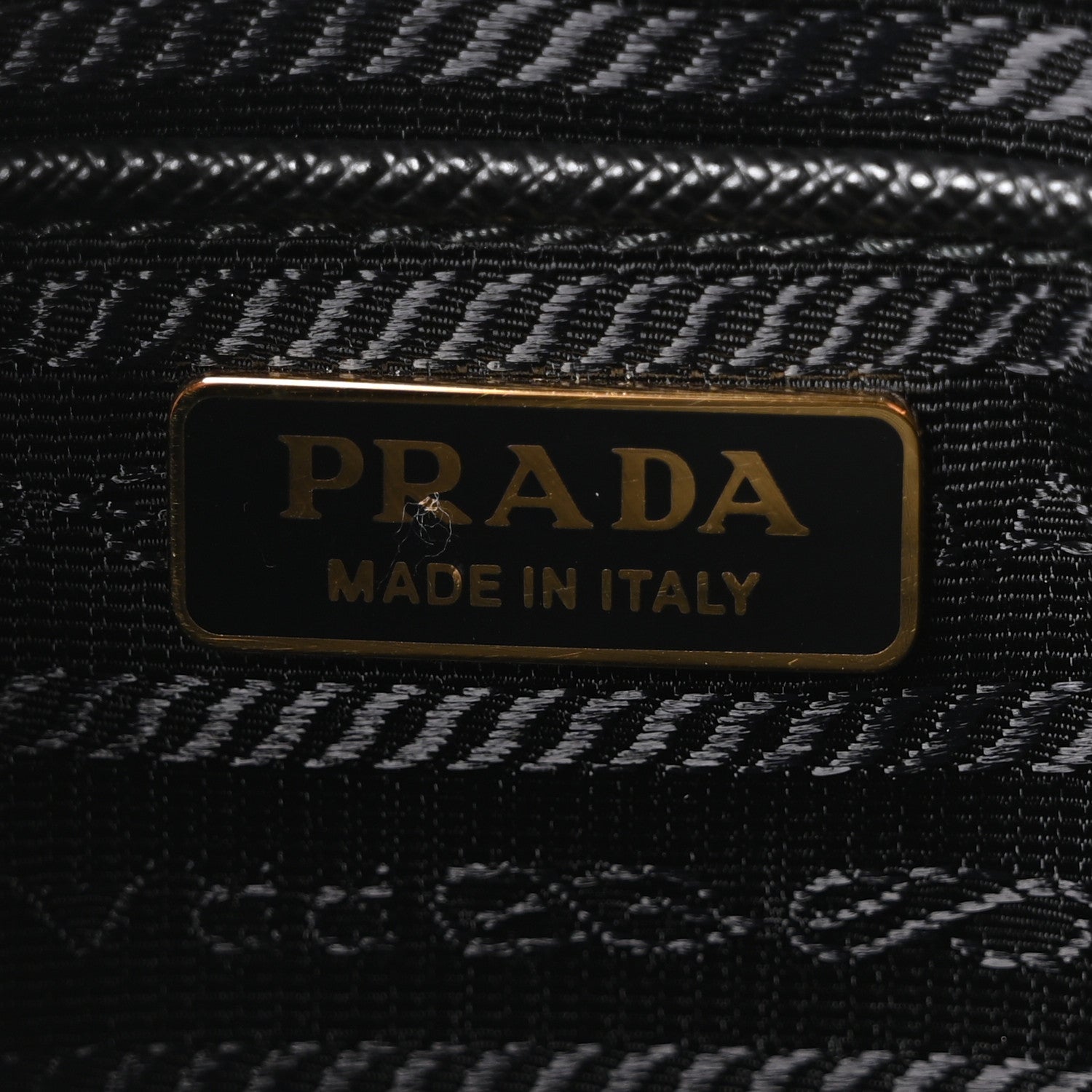 Saffiano Lux Metal Belt Bag Black