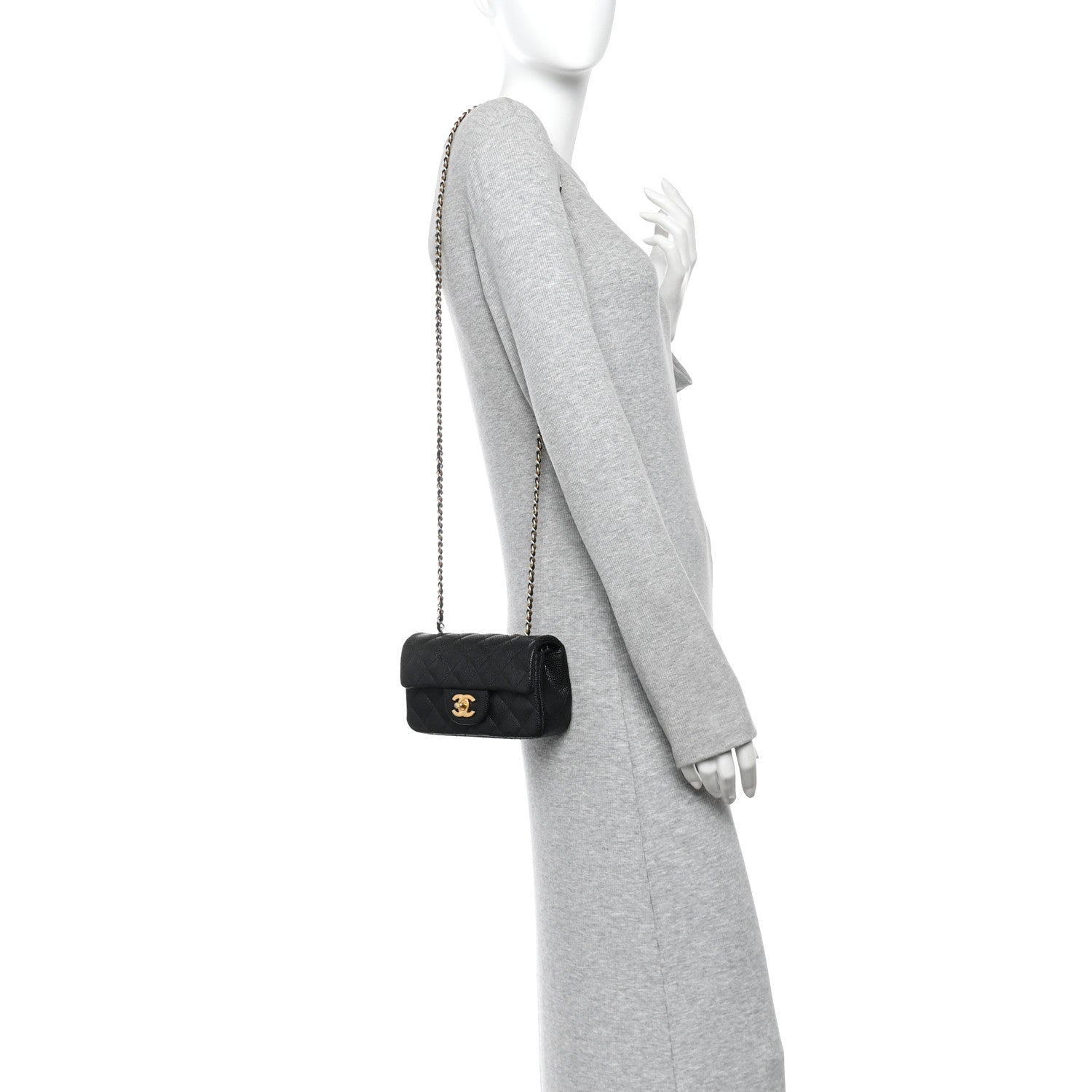 Caviar Quilted Extra Mini Flap Black