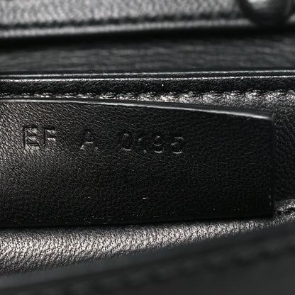 Calfskin Bow Cut Chain Wallet Black