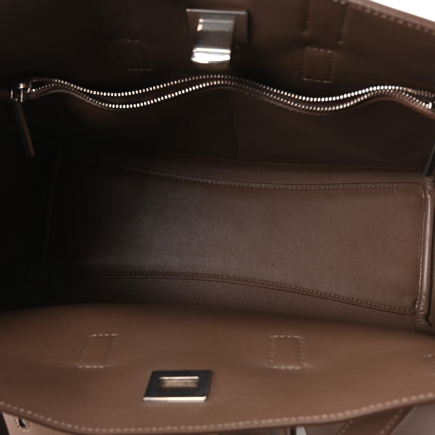 Smooth Calfskin Small Bel Air Carry All Bag Dark Taupe Dark Taupe Dark Taupe