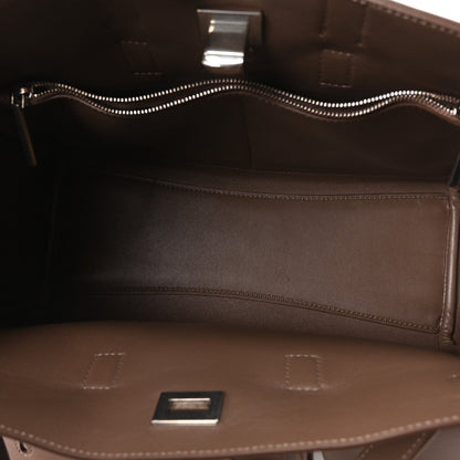Smooth Calfskin Small Bel Air Carry All Bag Dark Taupe Dark Taupe Dark Taupe