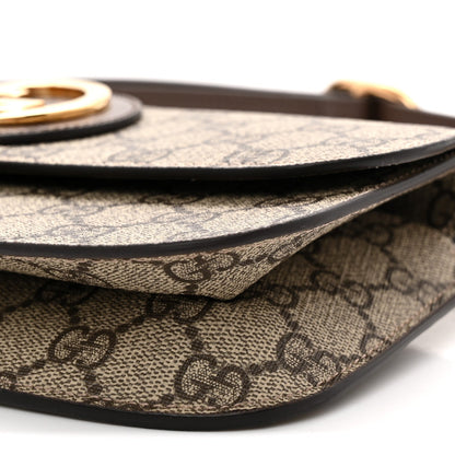 GG Supreme Monogram Textured Dollar Calfskin Blondie Belt Bag  Beige Ebony New Acero