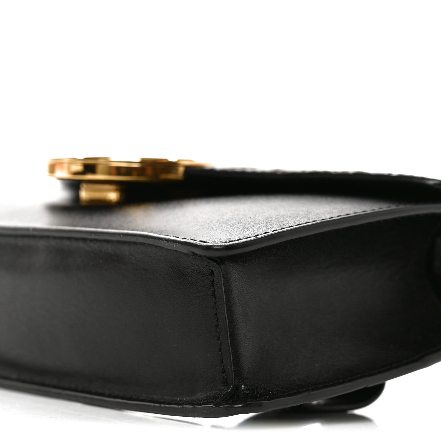 Vitello Liberty F is Fendi Bi-Color FF 1974 Embossed Envelope Belt Bag Maya Black