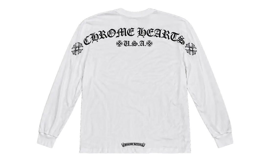 USA Script Logo Long Sleeve T-Shirt Tee "White" CHRM1588