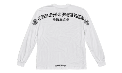 USA Script Logo Long Sleeve T-Shirt Tee "White" CHRM1588