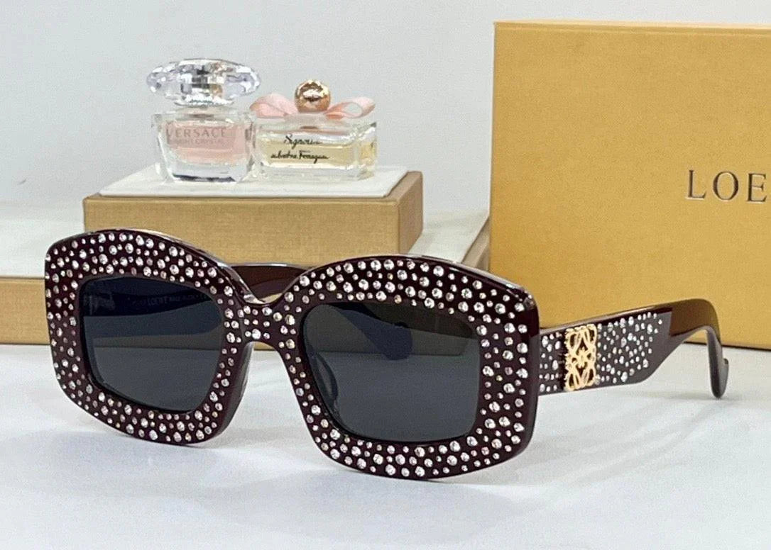 NEW SEASON Loewe Pavé Screen LW 4114 IS 90A Geometric Sunglasses ✨