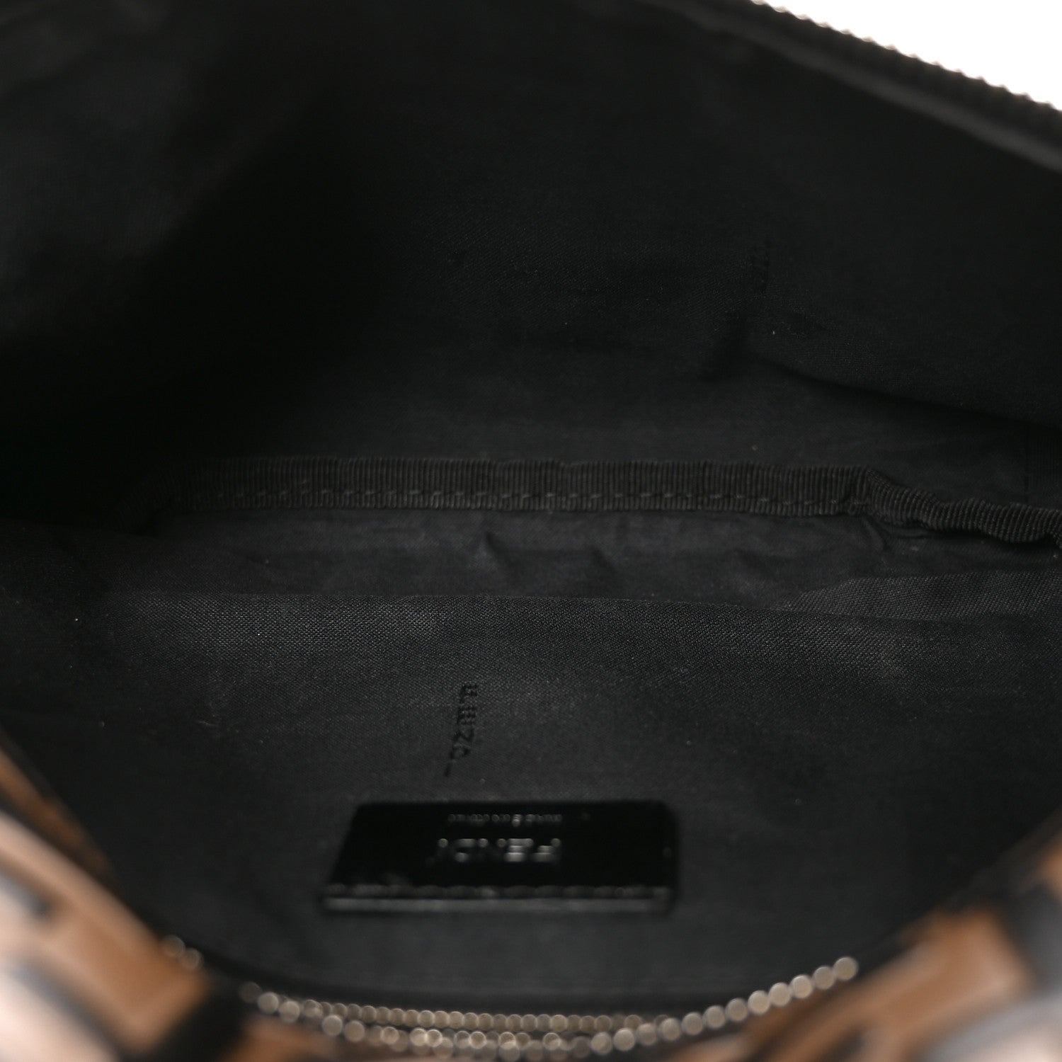Vitello Century Bi-Color FF 1974 Embossed Belt Bag Maya Black