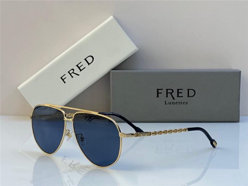 FRED SUNGLASSES 40051U GOLD 24k PLATED FRAME HIGH QUALITY WITH LENS  ✨