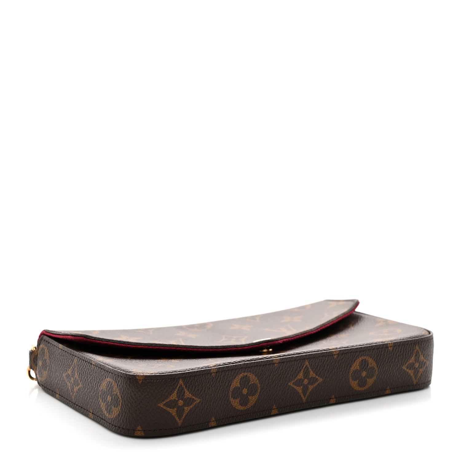 Monogram Pochette Felicie Chain Wallet Fuchsia