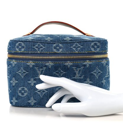 Monogram Denim Nice Mini Blue Blue