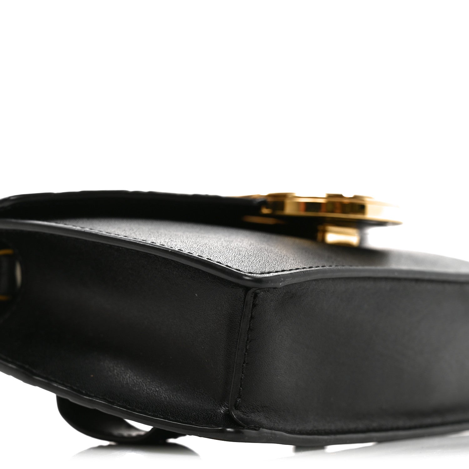 Vitello Liberty F is Fendi Bi-Color FF 1974 Embossed Envelope Belt Bag Maya Black