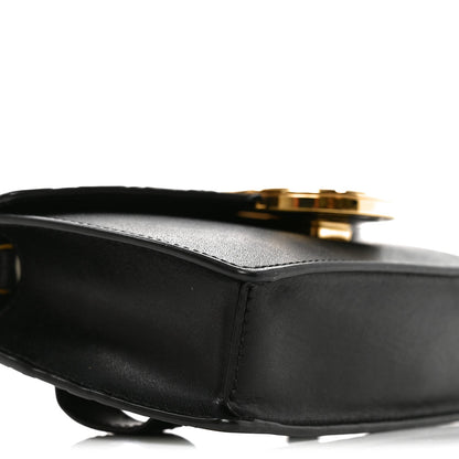 Vitello Liberty F is Fendi Bi-Color FF 1974 Embossed Envelope Belt Bag Maya Black