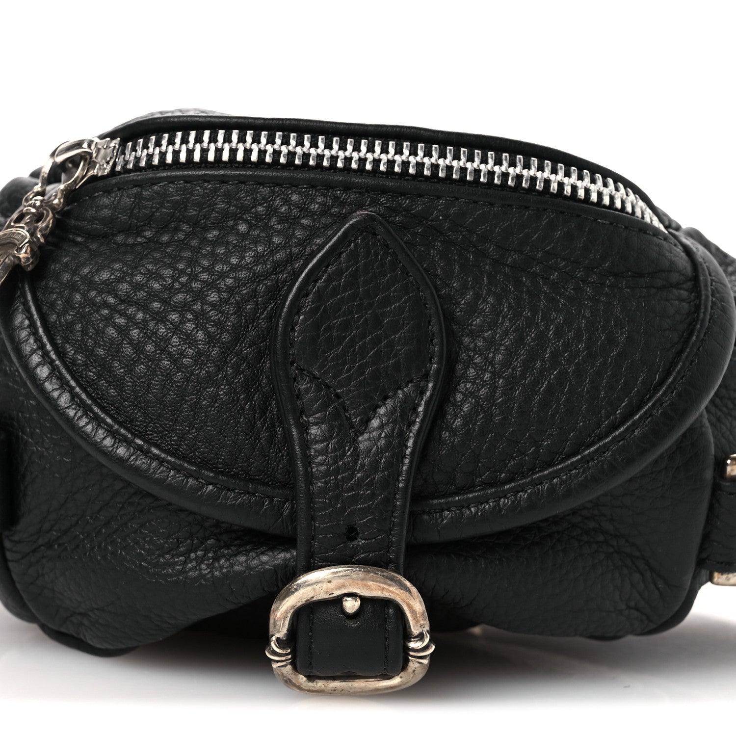 Grained Calfskin Mini Snat Pack Gunslinger Waist Bag Black