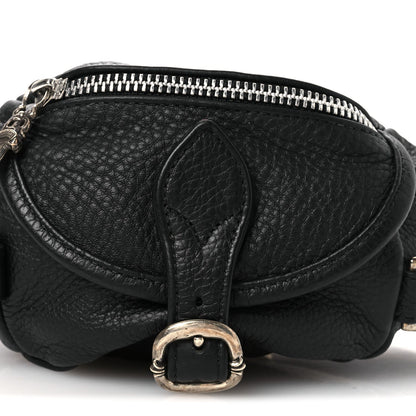 Grained Calfskin Mini Snat Pack Gunslinger Waist Bag Black