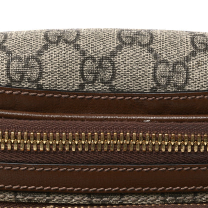 GG Supreme Monogram Textured Calfskin Retro Interlocking G Belt Bag Beige Ebony Brown Sugar