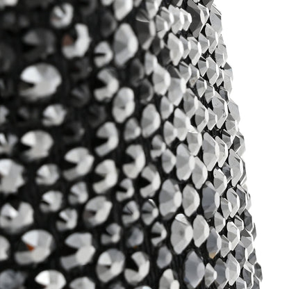 Strass Lambskin Mini Bucket Bag Black