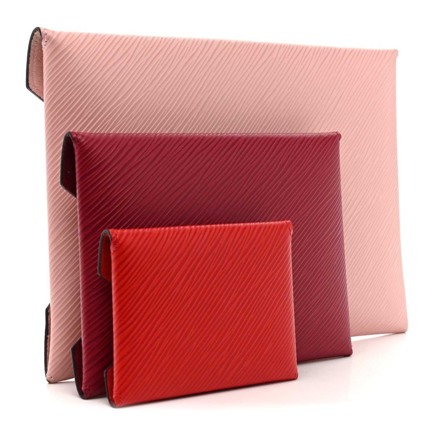 Epi Kirigami Pochette Set Rose Ballerine Fuchsia Coquelicot