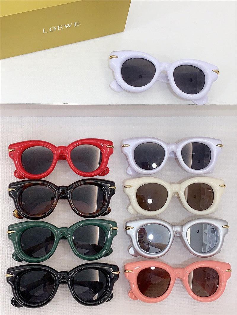 LOEWE Butterfly Inflated Round-Frame Acetate Sunglasses ✨