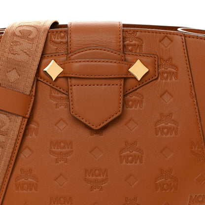 Calfskin Ottomar Monogram Essential Bucket Bag Cognac