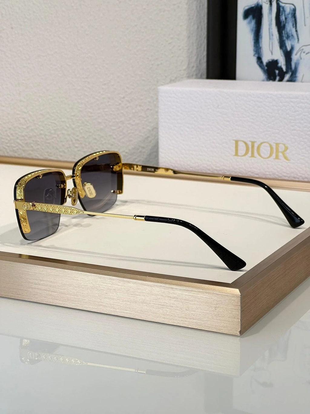 DIOR HOMME NeoDior S4U Mirrored Rectangular Sunglasses✨