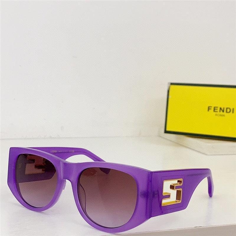 Fendi BAGUETTE FE 40109 I 01A Oval Sunglasses Women's✨