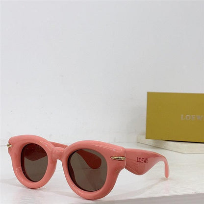 LOEWE Butterfly Inflated Round-Frame Acetate Sunglasses ✨