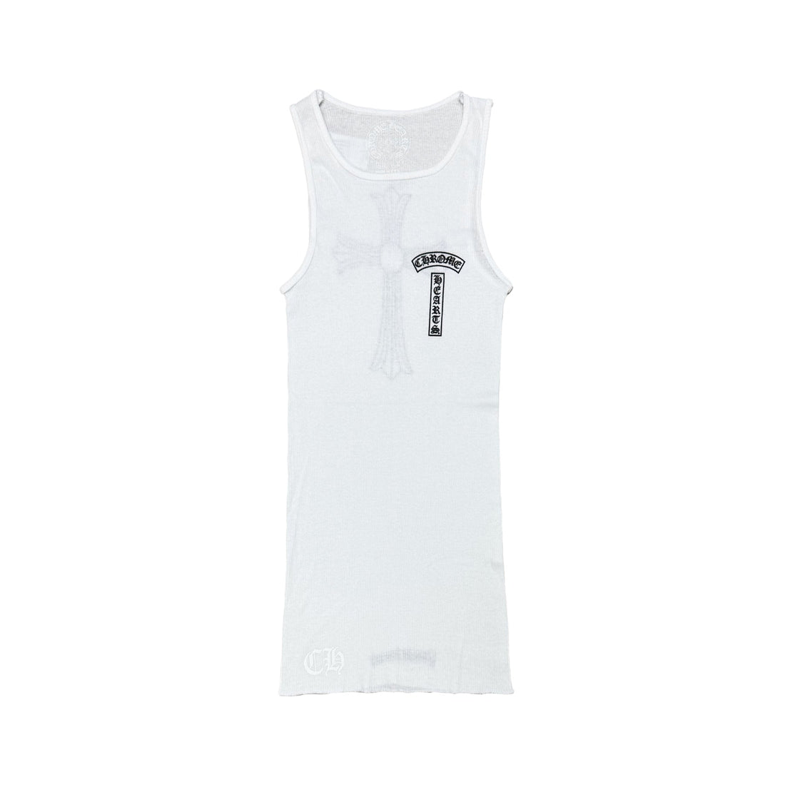Chrome Hearts Cross T-Bar White Rib Tank Top