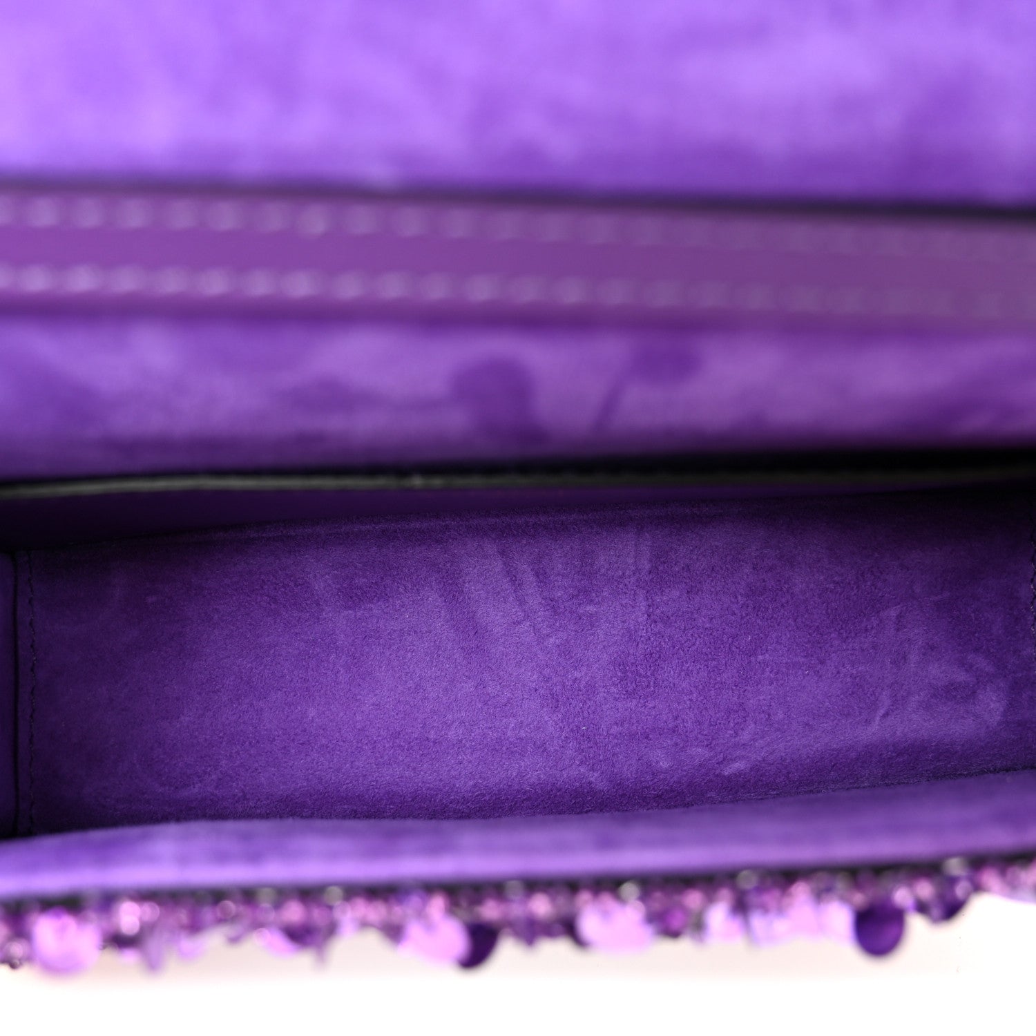 Sequin Crystal Vlogo Embroidered Small Loco Shoulder Bag Astral Purple