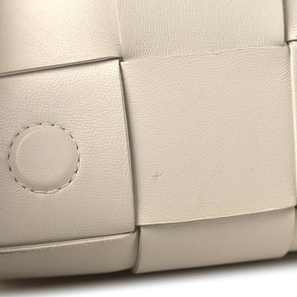 Nappa Maxi Intreccio The Belt Cassette Bag White