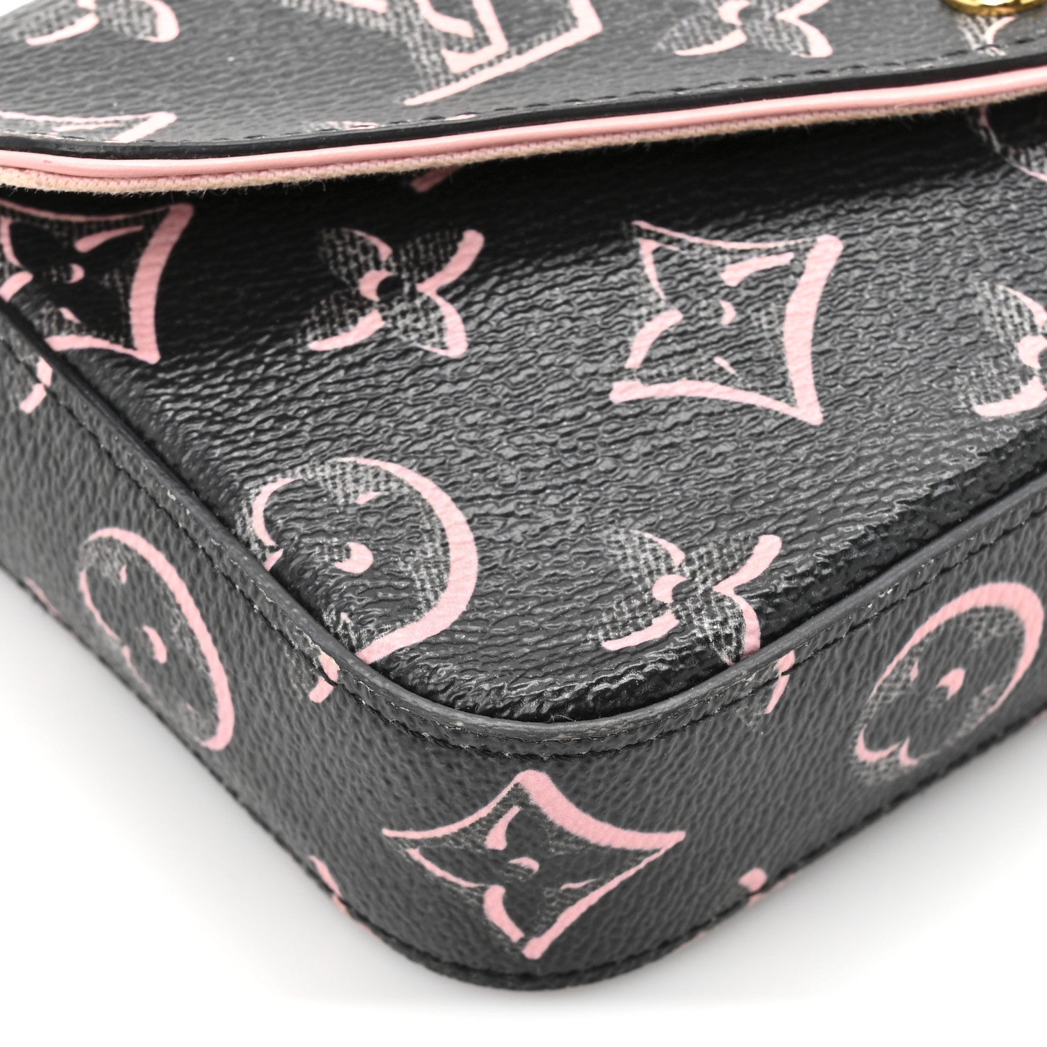 Monogram Fall For You Felicie Strap &amp; Go Black