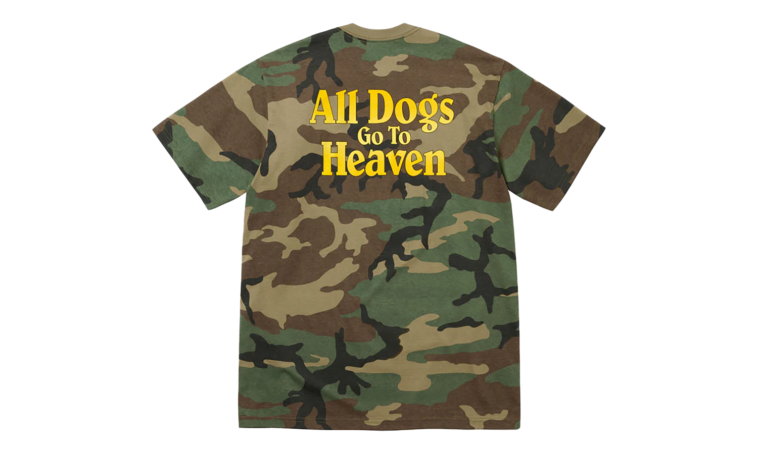 All Dogs Go To Heaven Tee "FW25 - Woodland Camo" SU26139