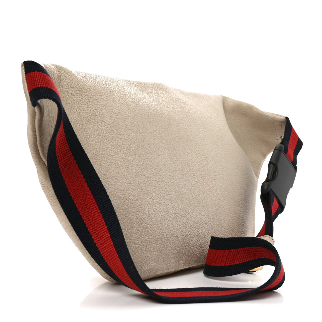 Grained Calfskin Logo Belt Bag White