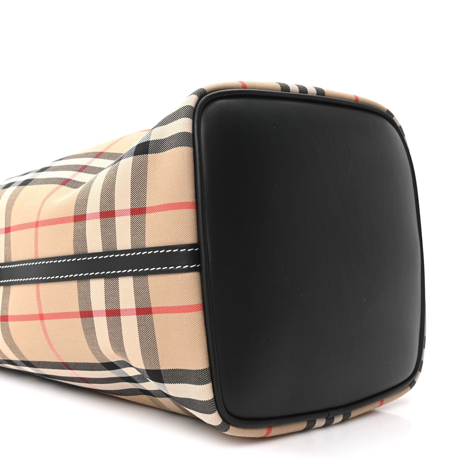 Vintage Check Calfskin Mini Ashby Bucket Bag Archive Beige