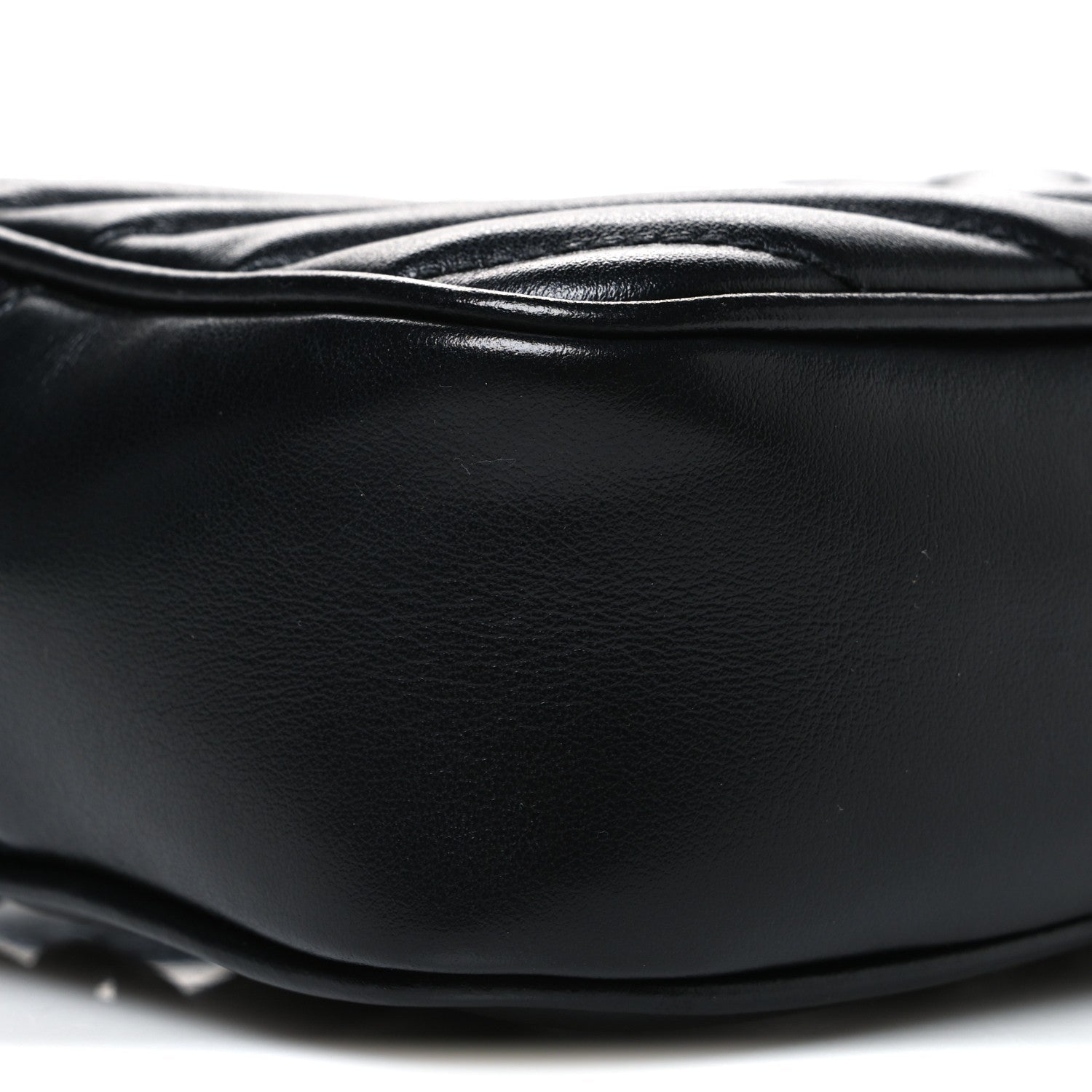 Calfskin Matelasse Monogram Lou Belt Bag Black