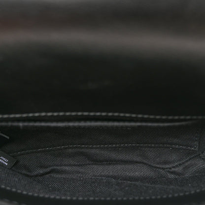 Calfskin Quilted CC Uniform Flap Belt Bag Black