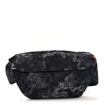 Denim GG Monogram Camouflage Belt Bag Blue