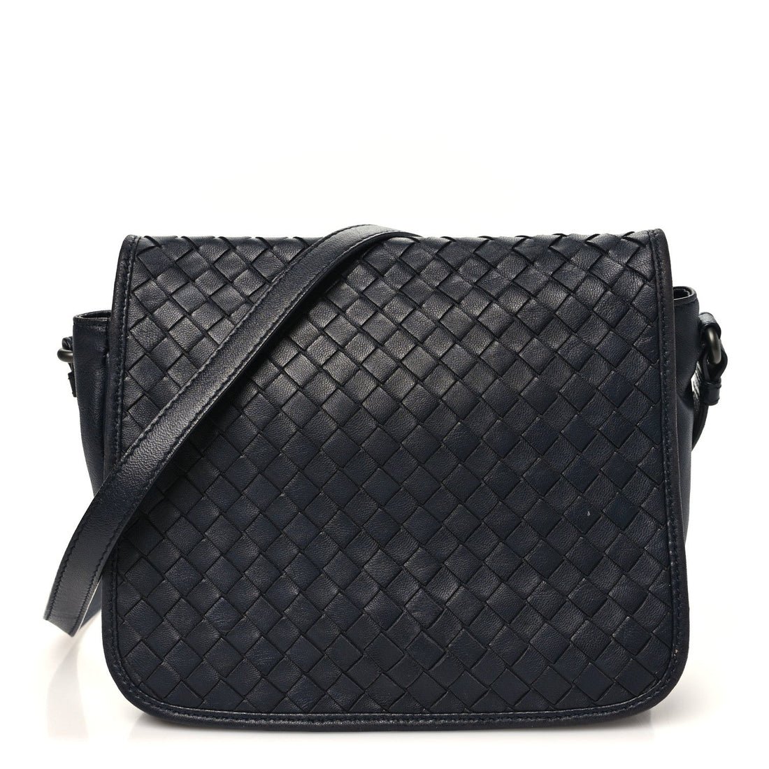 Nappa Intrecciato Messenger Bag Ardoise
